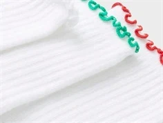 Name It strømper hvid med grøn og rød detalje 3-pak